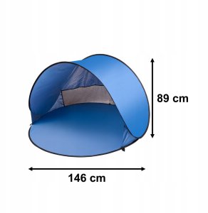Namiot plażowy duży samorozkładający się automatyczny na plażę parawan ogrodowy XL 146x146cm + pokrowiec 2