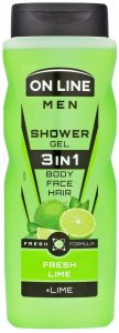 On Line Żel pod prysznic Fresh Lime 3w1 410ml 1