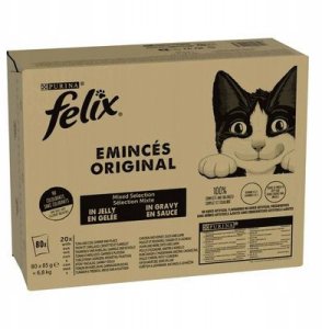 Karma mokra Felix Classic, w galarecie i w sosie, 80x85 g mięsno-rybny mix 1