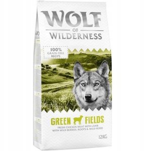 Sucha karma Wolf of Wilderness Adult Green Fields, jagnięcina 12 kg 2