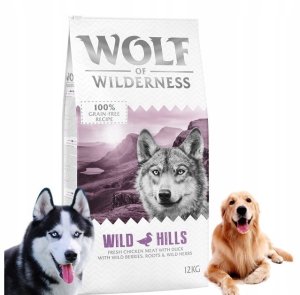 Sucha karma Wolf of Wilderness Adult Wild Hills, kaczka 12 kg 9