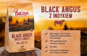Raw Paleo Sucha karma Purizon Adult, wołowina Black-Angus i indyk, bez zbóż 12 kg 6