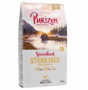 Sucha karma Purizon Adult Sterilised dla kota, kurczak i ryba  6,5 kg 1