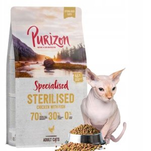 Sucha karma Purizon Adult Sterilised dla kota, kurczak i ryba  6,5 kg 5
