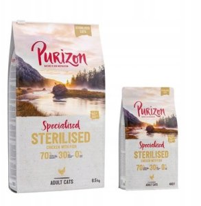 Sucha karma Purizon Adult Sterilised dla kota, kurczak i ryba  6,5 kg 8
