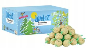 Lillebro Kule dla dzikich ptaków,100 sztuk w kartonie 100x90 g(bez siatki) 1