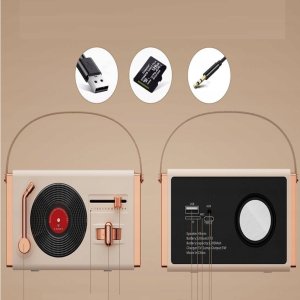 GŁOŚNIK BLUETOOTH BEZPRZEWODOWY PRZENOŚNY MOBILNY MAŁY W STYLU RETRO 10