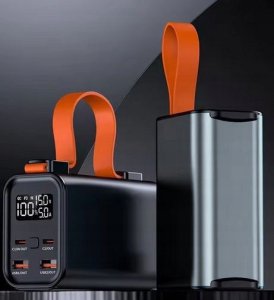 POWERBANK 100W SUPER SZYBKIE ŁADOWANIE 30000mAh AMPER WOLT DO LAPTOPA 2xPD 4