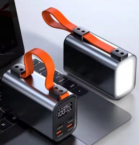 POWERBANK 100W SUPER SZYBKIE ŁADOWANIE 30000mAh AMPER WOLT DO LAPTOPA 2xPD 5