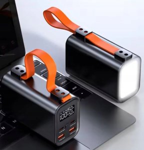 POWERBANK 100W SUPER SZYBKIE ŁADOWANIE 30000mAh AMPER WOLT DO LAPTOPA 2xPD 6