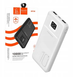 POWER BANK DENMEN BATERIA AWARYJNA 10000mAh BIAŁY DP38 USB + TYP-C 4