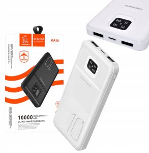 POWER BANK DENMEN BATERIA AWARYJNA 10000mAh BIAŁY DP38 USB + TYP-C 6