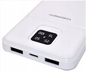 POWER BANK DENMEN BATERIA AWARYJNA 10000mAh BIAŁY DP38 USB + TYP-C 8