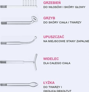 PROFESJONALNY DARSONVAL URZĄDZENIE KOSMETYCZNE DO TWARZY I SKÓRY + 5 PELOT 9