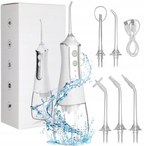 PROFESJONALNY DENTYSTYCZNY IRYGATOR DO ZĘBÓW BEZPRZEWODOWY MOCNY - 5 DYSZ 2
