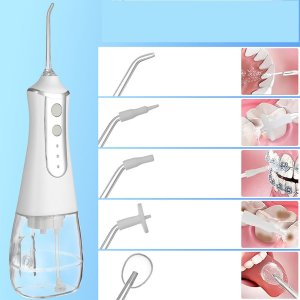 PROFESJONALNY DENTYSTYCZNY IRYGATOR DO ZĘBÓW BEZPRZEWODOWY MOCNY - 5 DYSZ 6