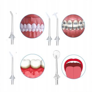 PROFESJONALNY DENTYSTYCZNY IRYGATOR DO ZĘBÓW BEZPRZEWODOWY MOCNY - 5 DYSZ 10