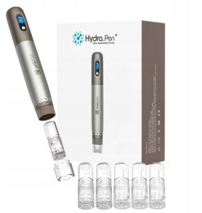 Dermapen Hydra Pen do mezoterapii - Zestaw z 2 wymiennymi kartridżami 4