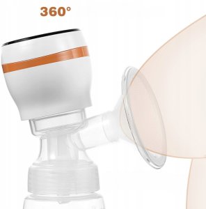 Elektryczny laktator piersi braders cichy bez BPA 180ml 4 tryby LCD 5