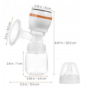 Elektryczny laktator piersi braders cichy bez BPA 180ml 4 tryby LCD 7