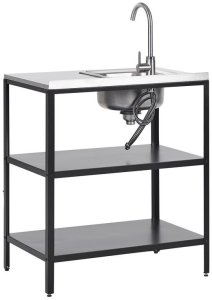 Ambiance Wyspa kuchenna ogrodowa ze zlewem VILAMA Metal Czarny 5