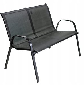 Zestaw Mebli Ogrodowych FIESTA - Stół i 4 Krzesła Metalowe Czarny 7