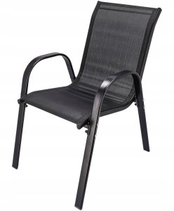 Zestaw Mebli Ogrodowych FIESTA - Stół i 4 Krzesła Metalowe Czarny 9