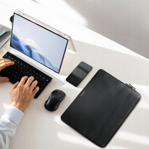 INNOSTYLE TORBA NA LAPTOPA SKÓRZANA 14 WODOODPORNA ETUI LUX LEATHER CZARNA 5