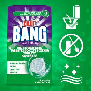 TABLETKI DO CZYSZCZENIA TOALETY CILLIT BANG A6 SOSNOWY LAS 4