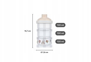 POJEMNIK NA MLEKO W PROSZKU MIO 3-CZĘŚCIOWY LITTLE GOOSE 108063565392 3