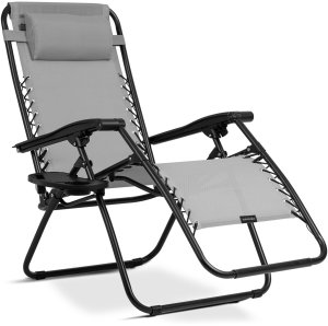 Leżak ogrodowy składany z poduszką Sofotel ChillWell szary 2