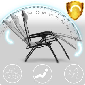 Leżak ogrodowy składany z poduszką Sofotel ChillWell szary 9