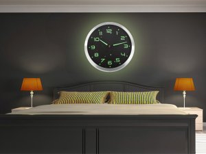 Verk Zegar ścienny fluorescencyjny duży cichy świecące cyfry gwiazdki 30cm 4
