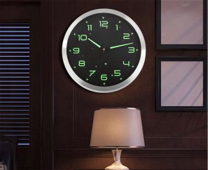 Verk Zegar ścienny fluorescencyjny duży cichy świecące cyfry gwiazdki 30cm 5