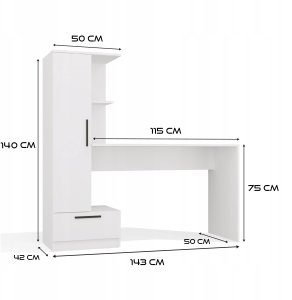 Zestaw biuro COSMO 1 BIAŁY 8