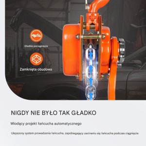 Wciągarka wyciągarka łańcuchowa ręczna 250 kg 2,8 m 4