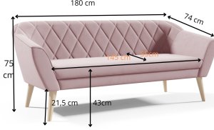 Sofa Skandynawska 3 osobowa GLORIA styl skand manila 09 6