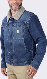 Kurtka męska Carhartt Kurtka Jeansowa Carhartt Denim Sherpa Beech 4