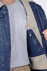 Kurtka męska Carhartt Kurtka Jeansowa Carhartt Denim Sherpa Beech 6
