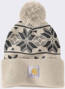 Czapka Carhartt Knit Pom Jacquard Beanie Oat Milk 1