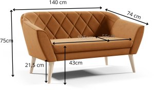 Sofello Sofa Skandynawska 2 osobowa GLORIA styl skand manila 31 2