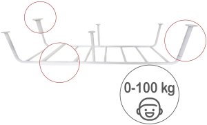 Drabinka gimnastyczna sufitowa SLIM czarna | metalowa | 200x40 cm | 100 kg 5