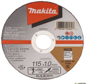 ABRASIVE CUTTING DISC E-03034 115X1X22 1