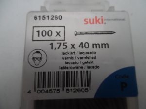 PANEL PIN 1,75X40 REDBRO RAL8015/100PCS 1