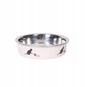 METAL CAT BOWL KARLIE 160ML PINK 1