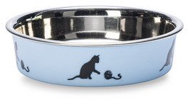 KARLIE METAL CAT BOWL 160ML BLUE 2