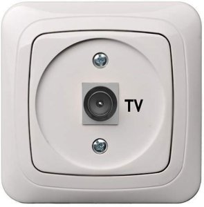 TV SOCKET F TYPE ITVL-1-01 A/B WHITE 1