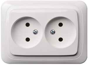 POWERP UND. 2PLUGS WHITE IKL 10-009 1