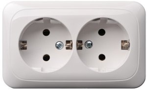 DOUBLE SCHUKO WHITE PKL 16-005 1