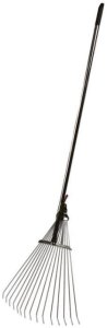 WIRE FAN-SHAPED RAKE WITH METAL HANDLE 1